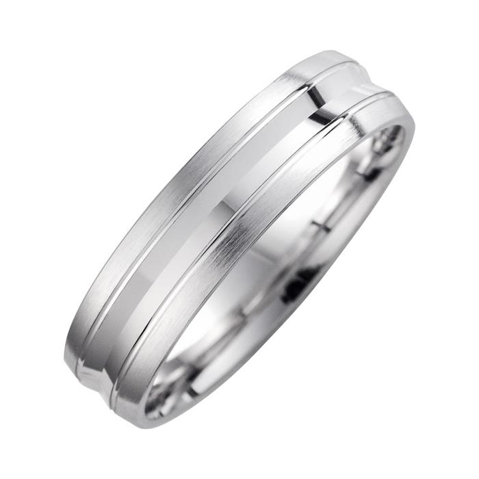 Wedding Rings White Gold With Diamonds Width 5.5 mm