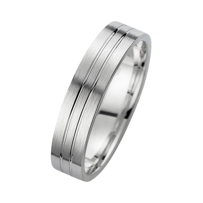 Wedding Rings White Gold With Diamond Width 5 mm