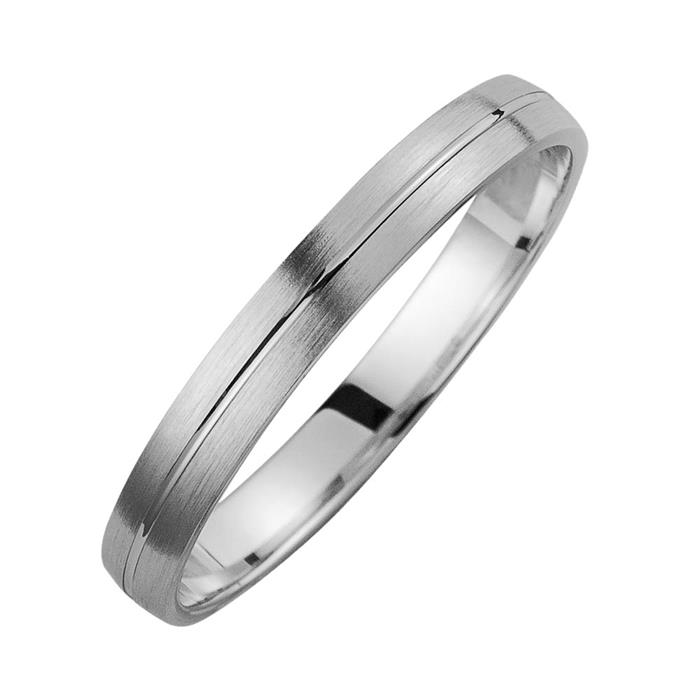 Wedding Rings White Gold With Diamonds Width 6.5 mm