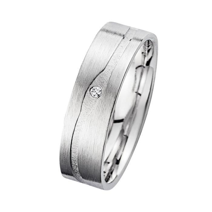 Wedding rings white gold with diamond width 5.5 mm