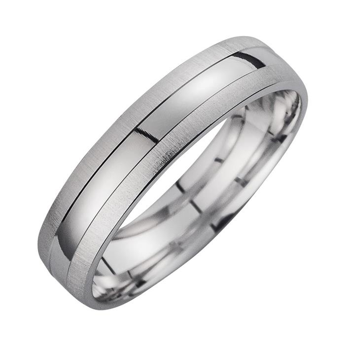 Wedding rings white gold width 4.5 mm