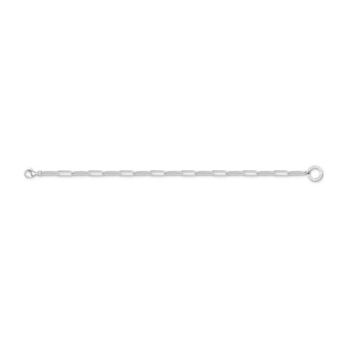 Link bracelet for charms in 925 sterling silver