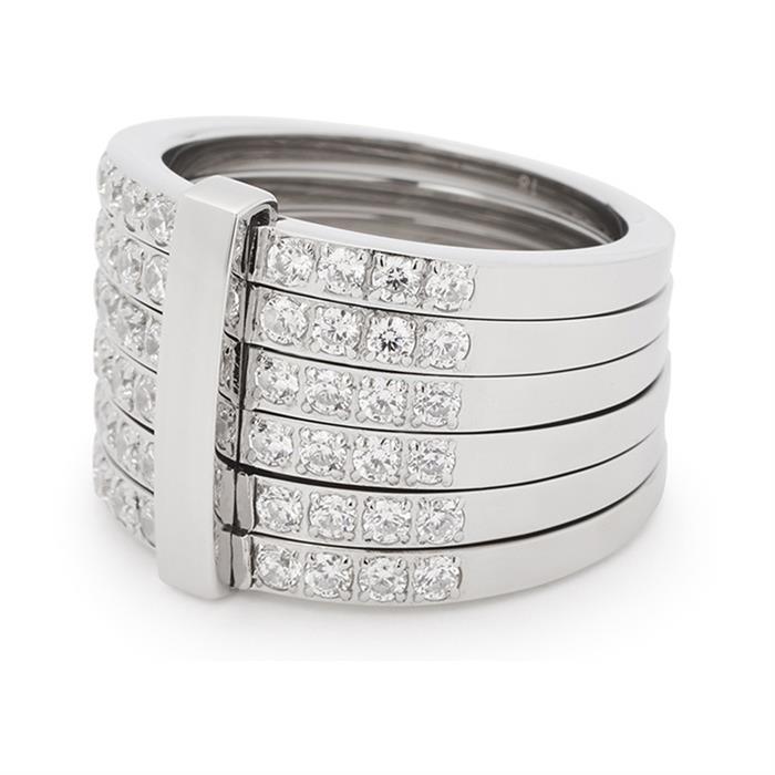 Stylischer Ring Lustrino Zirkonia