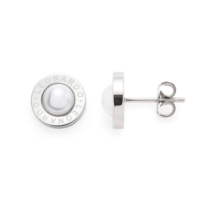 Stud earrings matrix perla stainless steel