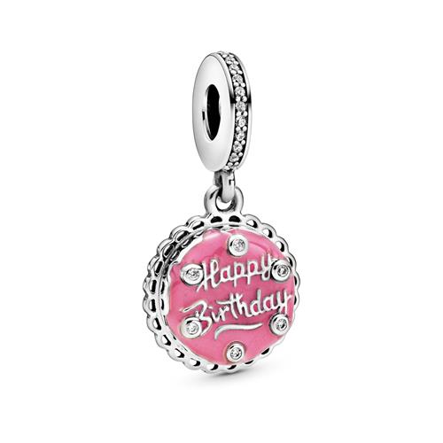 Charm Anhänger Geburtstagstorte aus 925er Silber