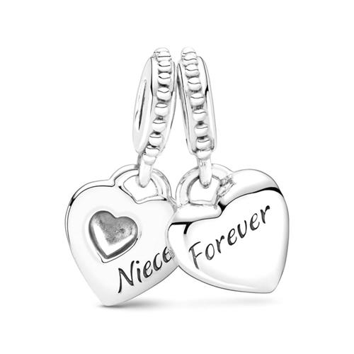 Two Charm Pendants Aunt And Niece In 925 Silver