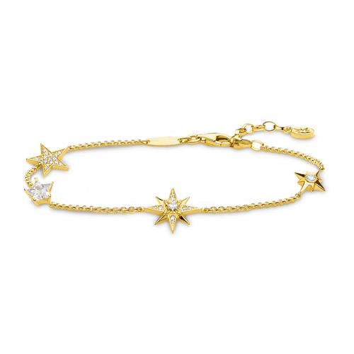 Stern Armband für Damen aus 925er Silber, vergoldet