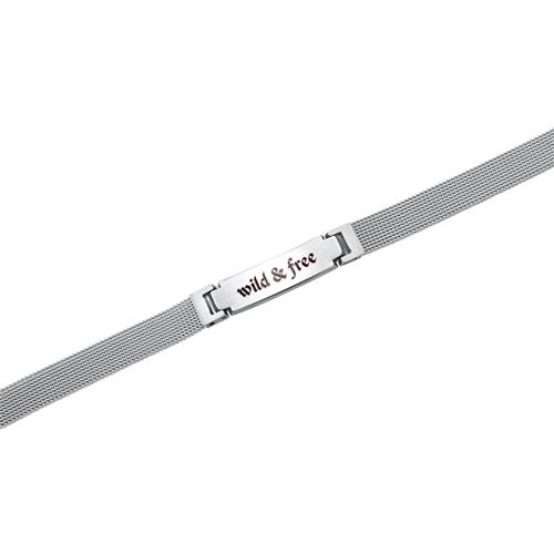 Stainless Steel Mesh Bracelet, Engravable