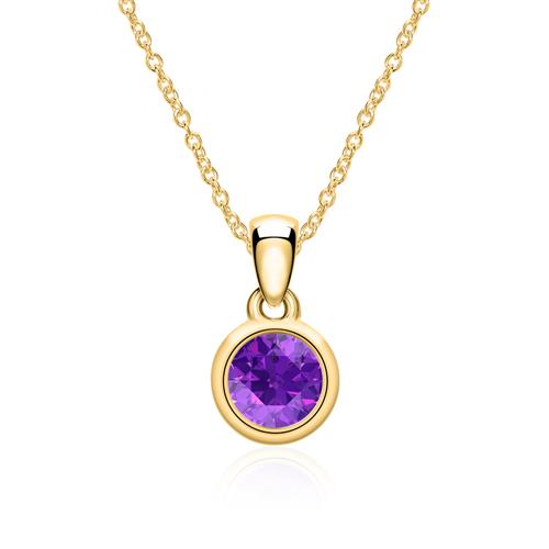 Kette mit Amethyst Anhänger aus 585er Gold