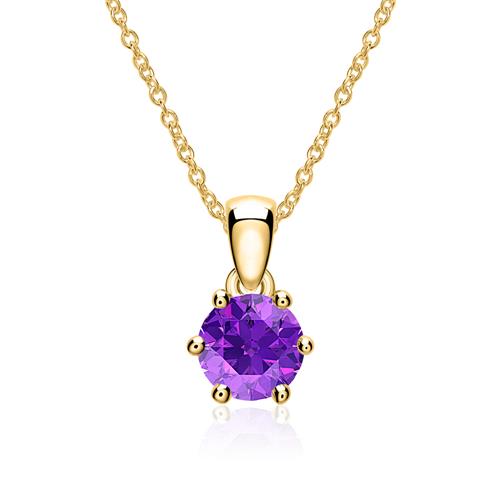 Kette mit Amethyst Anhänger aus 585er Gold