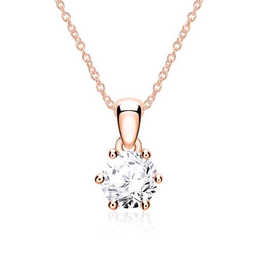 Kette für Damen aus 585er Roségold mit Diamant