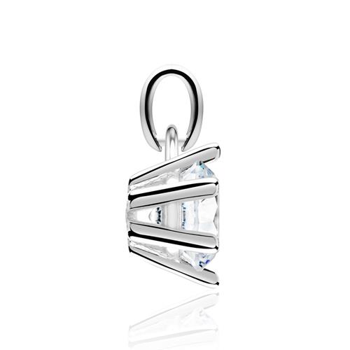 14 Karaat Witgouden Hanger Met Diamant