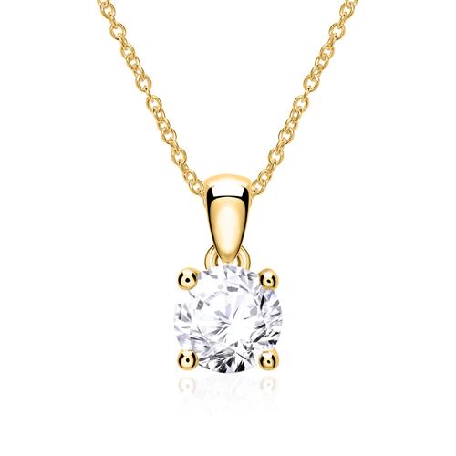 Diamantanhänger für Damen aus 14-karätigem Gold