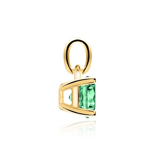 14K Gold Necklace With Emerald Pendant
