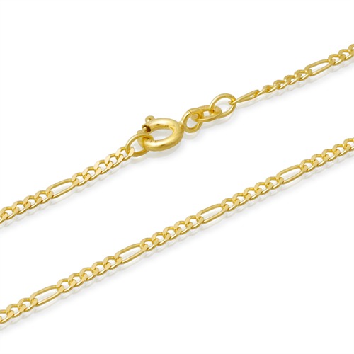 585er Goldkette: Figarokette Gold 45cm