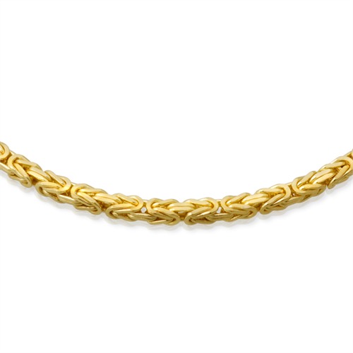 14ct Gold Chain: Byzantine Chain Gold 50cm