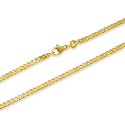 14ct Gold Chain: Curb Chain Gold 50cm