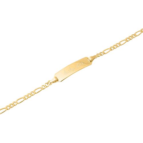 8ct Gold Bracelet: Id-Bracelet Gold 16cm