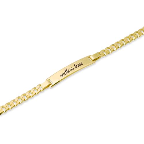 333er Goldarmband: ID-Armband Gold 19cm