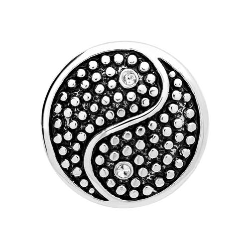 Button Ying-Yang-Muster Zirkonia BT0024