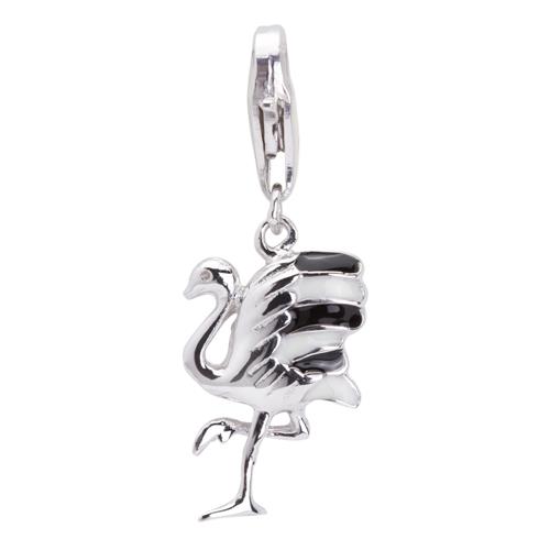 Silver Charm With Carbine For Wrap Bracelets