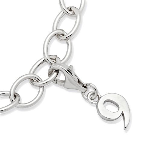 Silver Charm Nine For Wrap Bracelets