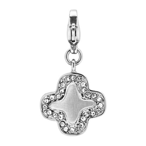 Charm In Stainless Steel With Zirconia