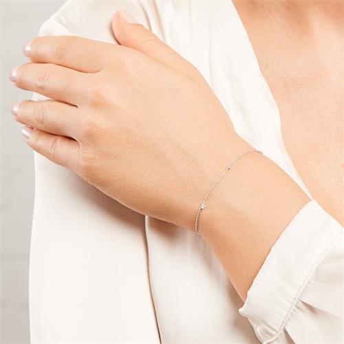 14ct white gold bracelet for ladies with diamonds