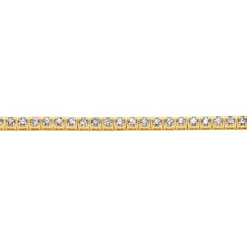Tennisarmband In 14 Karaat  Goud Met Diamanten