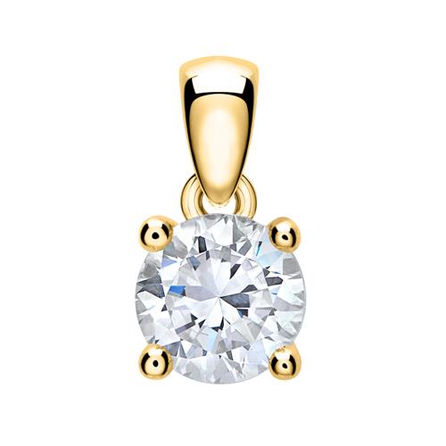585er Goldanhänger für Damen mit Diamant