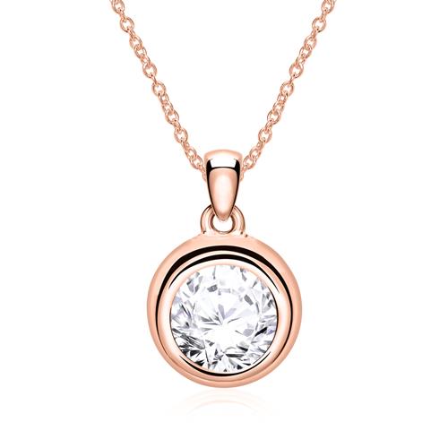 Kette für Damen aus 585er Roségold mit Brillant