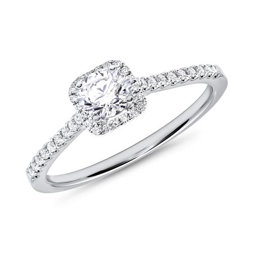 18ct White Gold Ring With 39 Diamonds