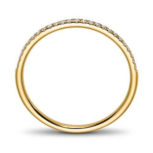 Filigree Diamond Ring In 18ct Yellow Gold