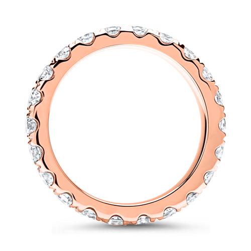 585er Roségold Memoire Ring 22 Diamanten