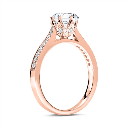 14 Karat Roségold Ring mit Diamanten