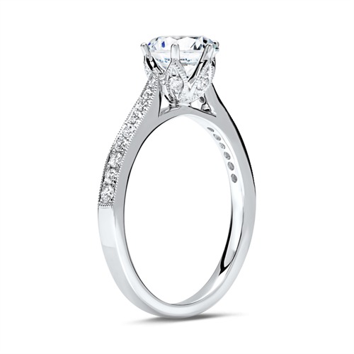 Engagement Ring 14ct White Gold With Diamonds