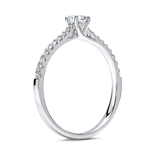 750er Weißgold Ring mit Diamanten