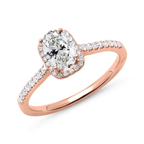 750er Roségold Ring mit Diamanten