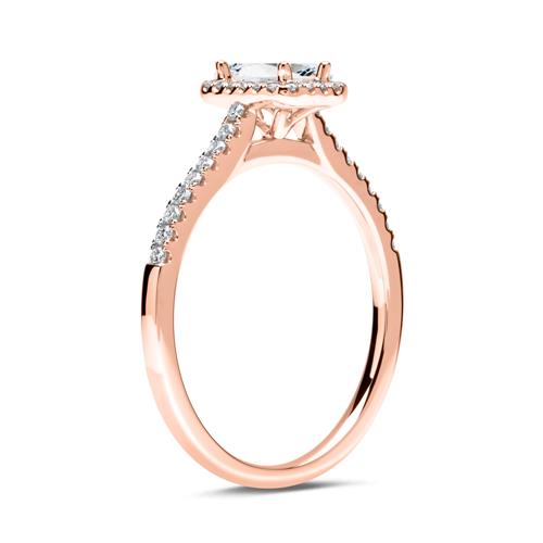 🦚 585er Roségold Ring mit Diama...