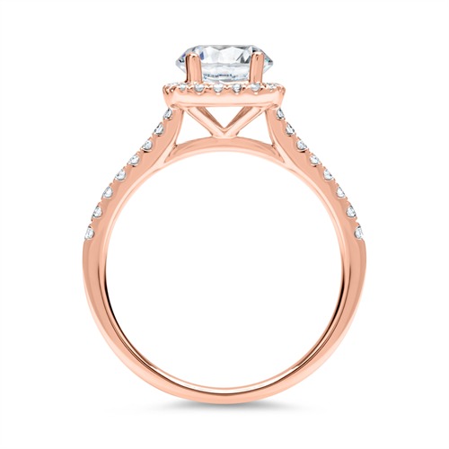 🦚 Halo Ring 750er Roségold mit ...