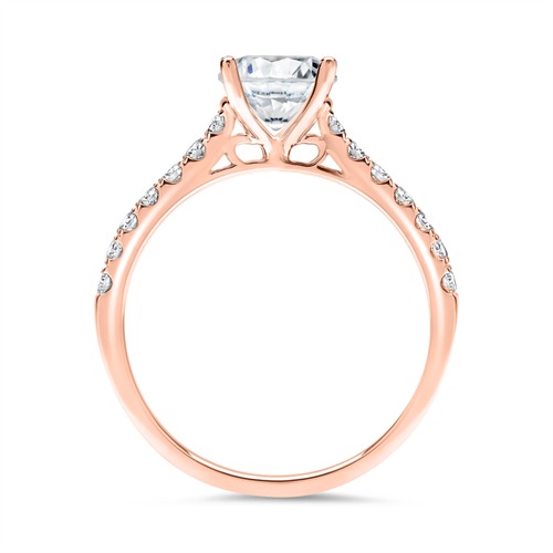 Ring 585er Roségold mit Diamanten