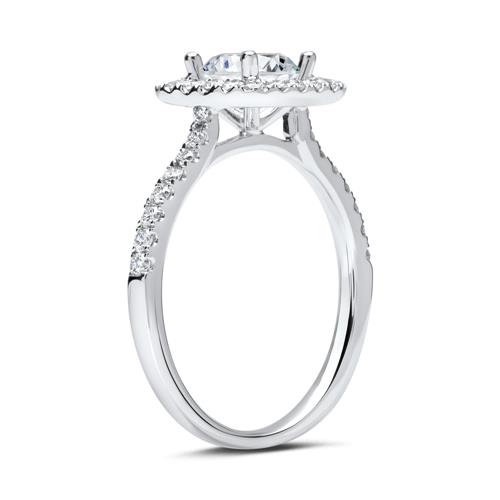 Halo Ring 18ct White Gold With Diamonds