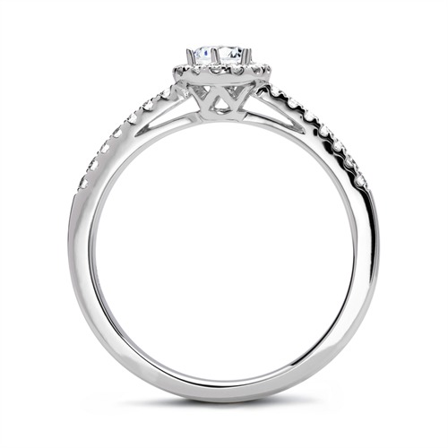 Engagement Ring 18ct White Gold With Diamonds