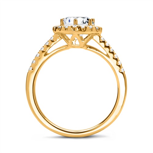 Halo Ring 750er Gold mit Diamanten
