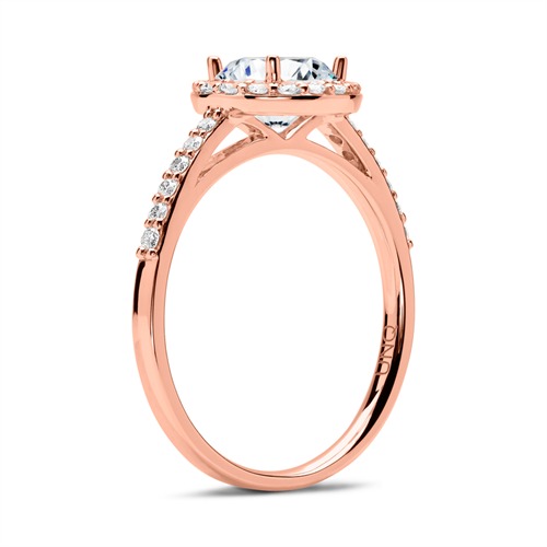 🦚 Halo Ring 750er Roségold mit ...