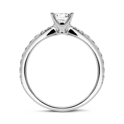 18 Karaat Witgouden Ring Met Diamanten