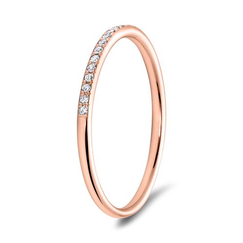 Memoire Ring 585er Roségold 25 Diamanten