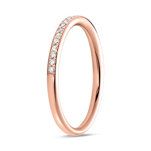 585er Roségold Eternity Ring 25 Diamanten