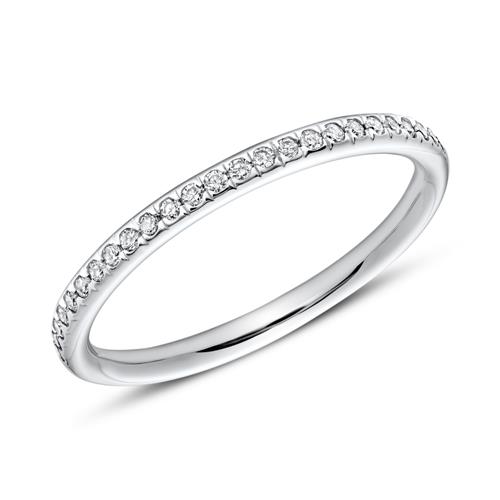750er Weißgold Eternity Ring 25 Diamanten