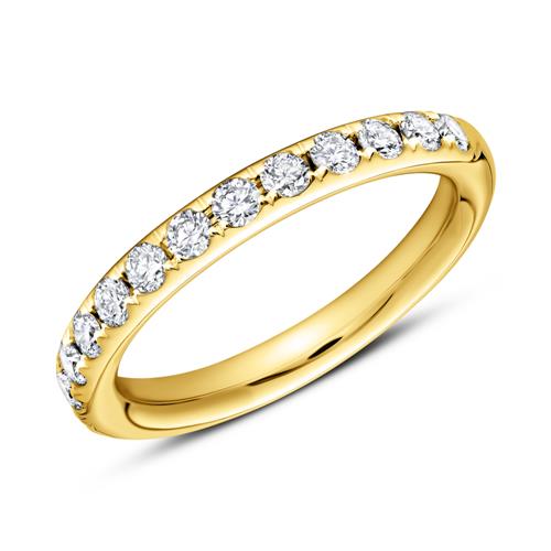 585er Gelbgold Eternity Ring 13 Diamanten